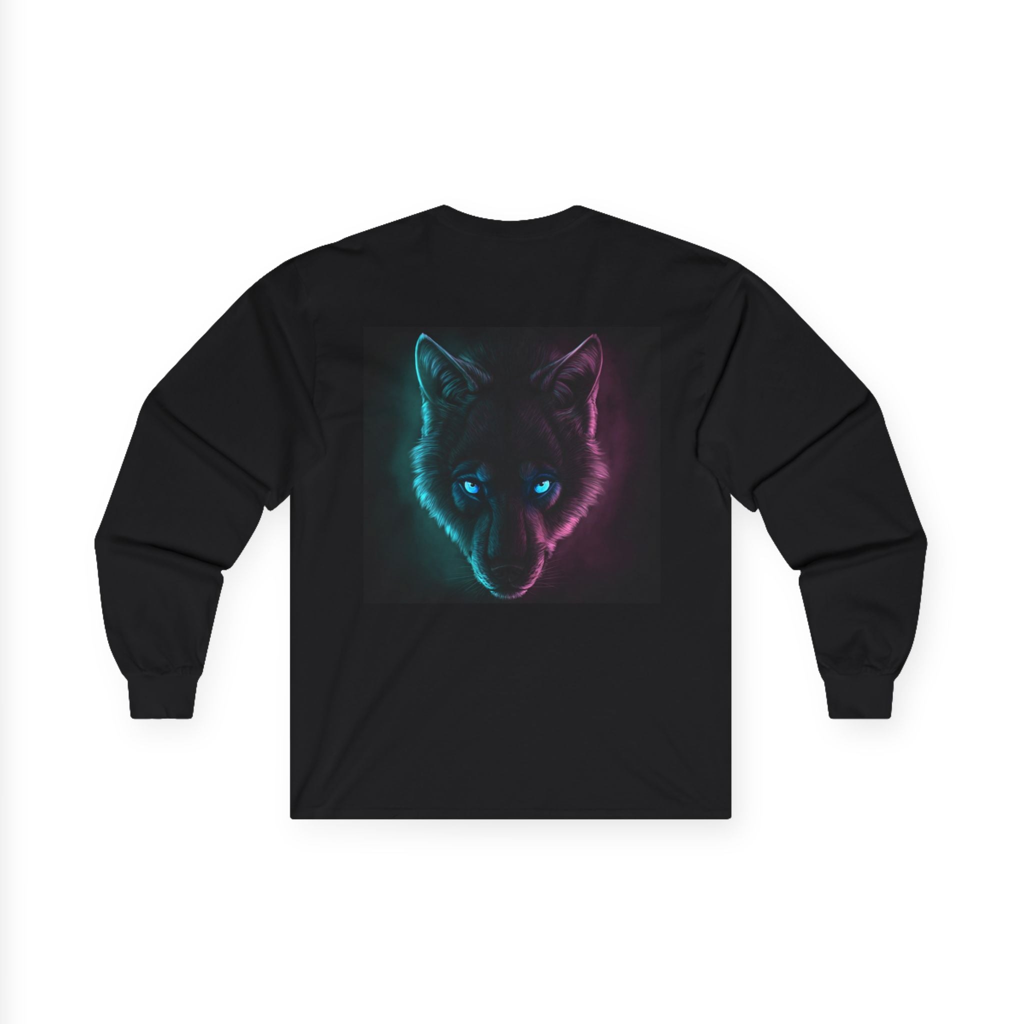 Stylish Wolf Graphic Long Sleeve Tee, Unisex Tee, Casual Wear, Gift for Animal Lovers, Perfect for Outdoor Adventures | WorldMarketCo