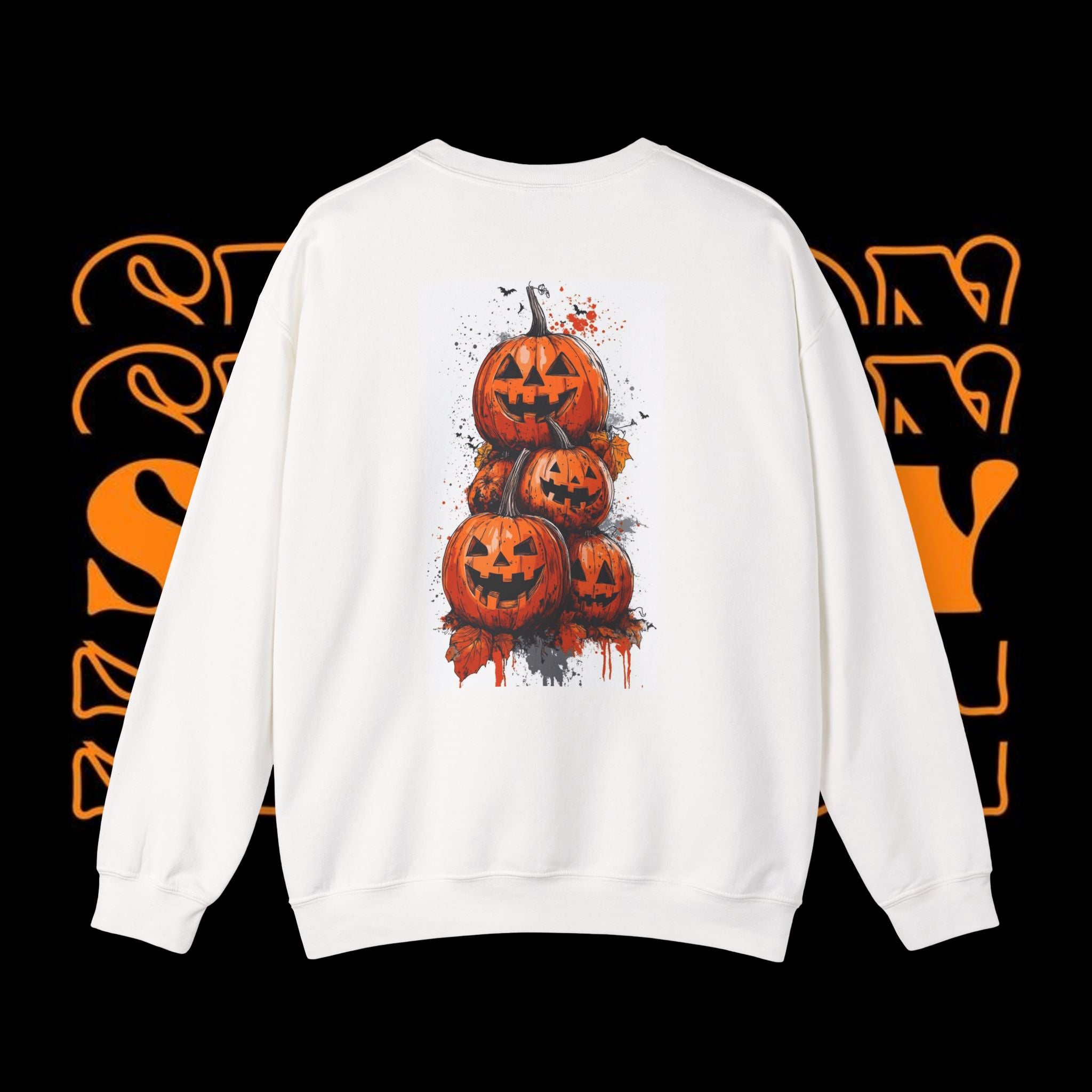 Halloween Pumpkin Graphic Sweatshirt, Cozy Fall Gift, Unisex Crewneck, Autumn Vibes, Spooky Season Apparel | WorldMarketCo