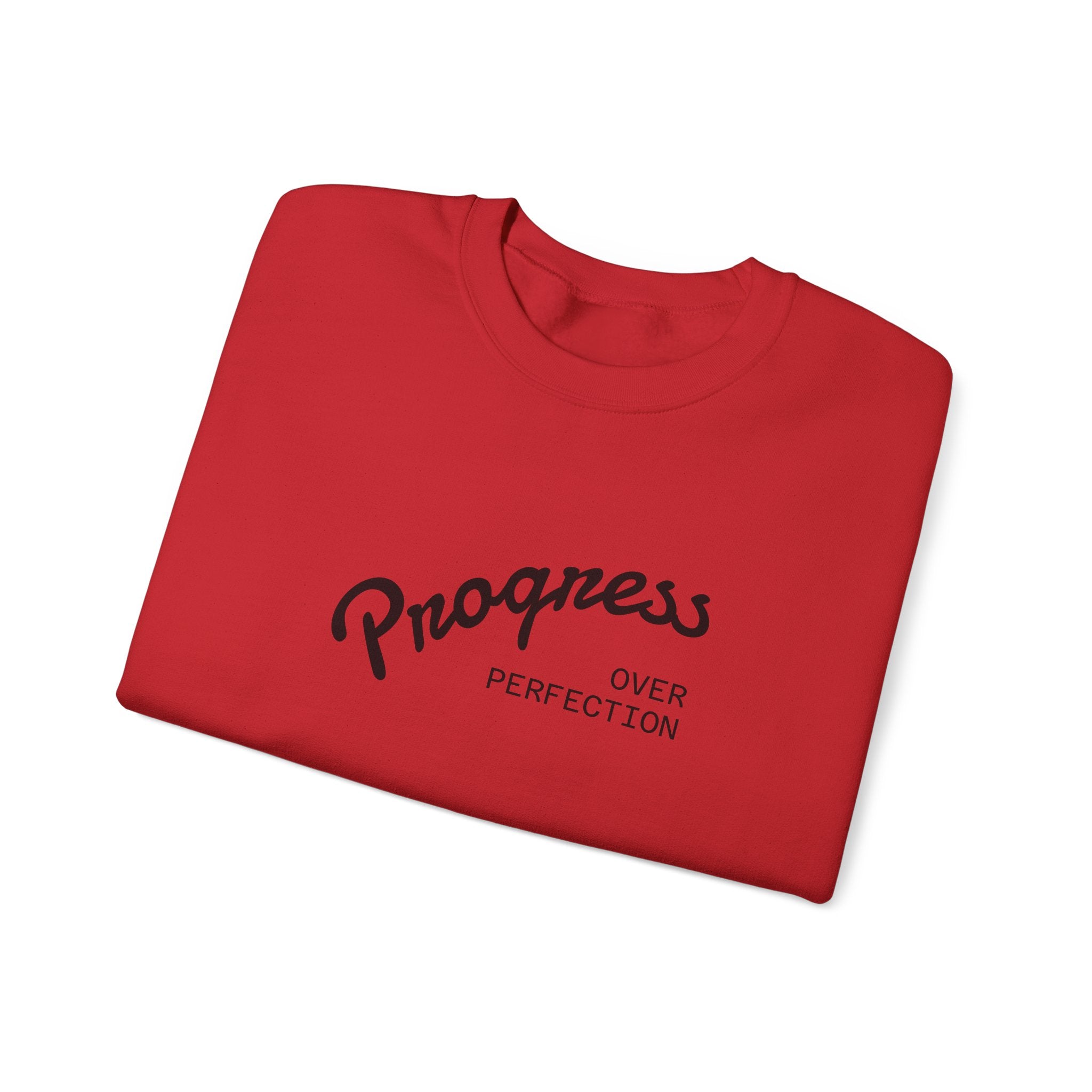 Progress Over Perfection Sweatshirt, Cozy Crewneck, Unisex Fashion, Street Style Apparel, Perfect Gift for Him/Her | WorldMarketCo