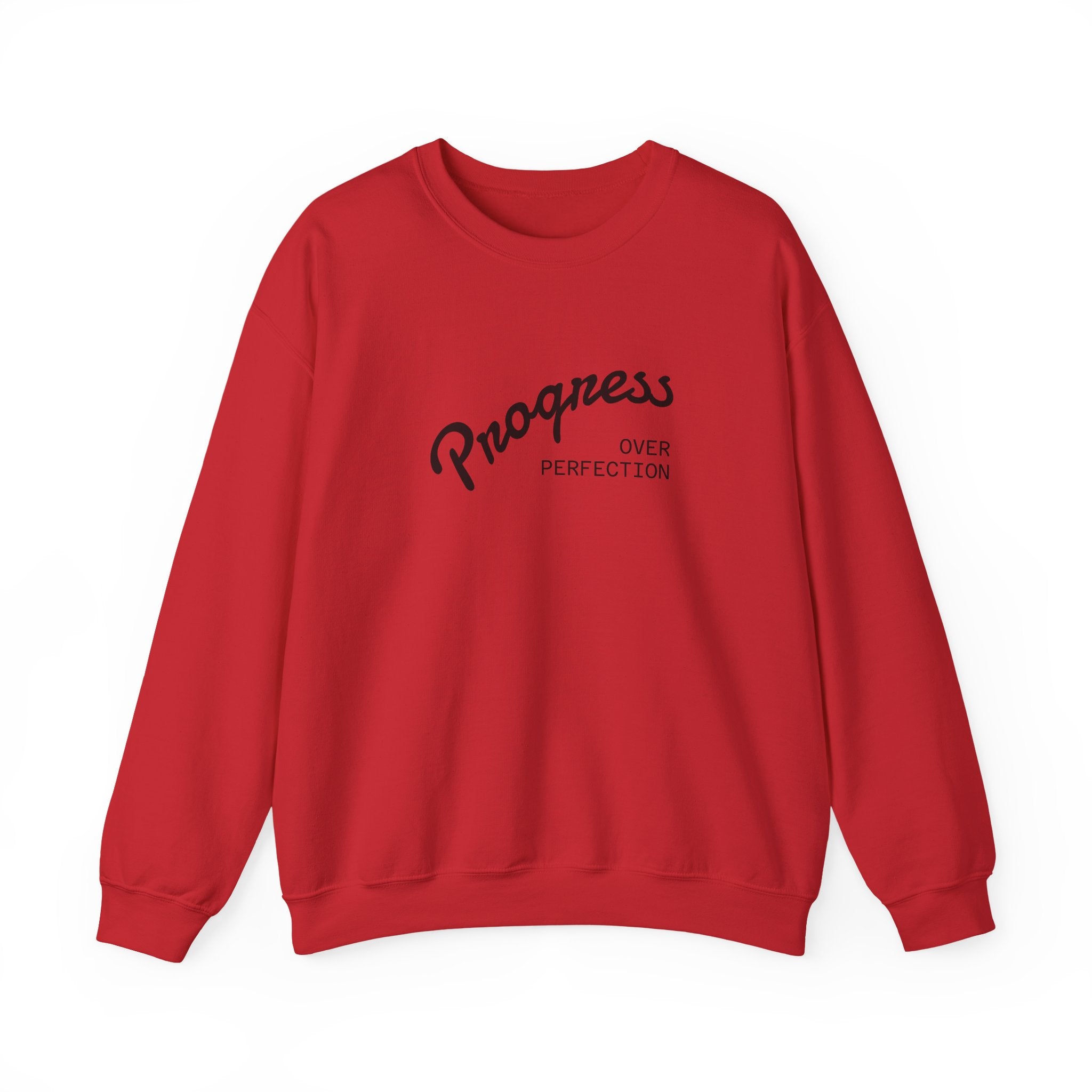 Progress Over Perfection Sweatshirt, Cozy Crewneck, Unisex Fashion, Street Style Apparel, Perfect Gift for Him/Her | WorldMarketCo