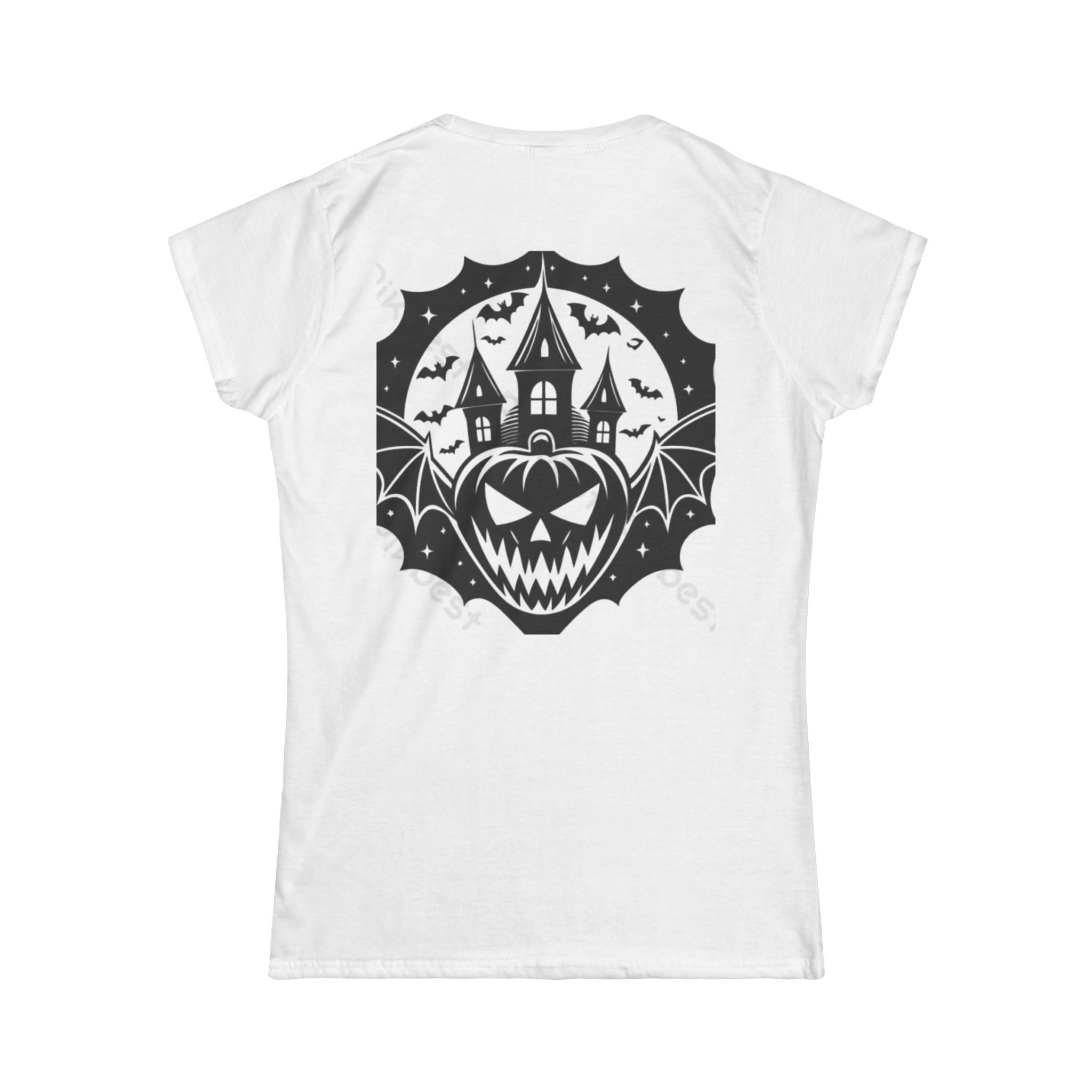 Halloween-Themed Women's Softstyle Tee, Spooky Shirt, Cute Halloween Outfit, Fall Fashion, Trick or Treat Top | WorldMarketCo