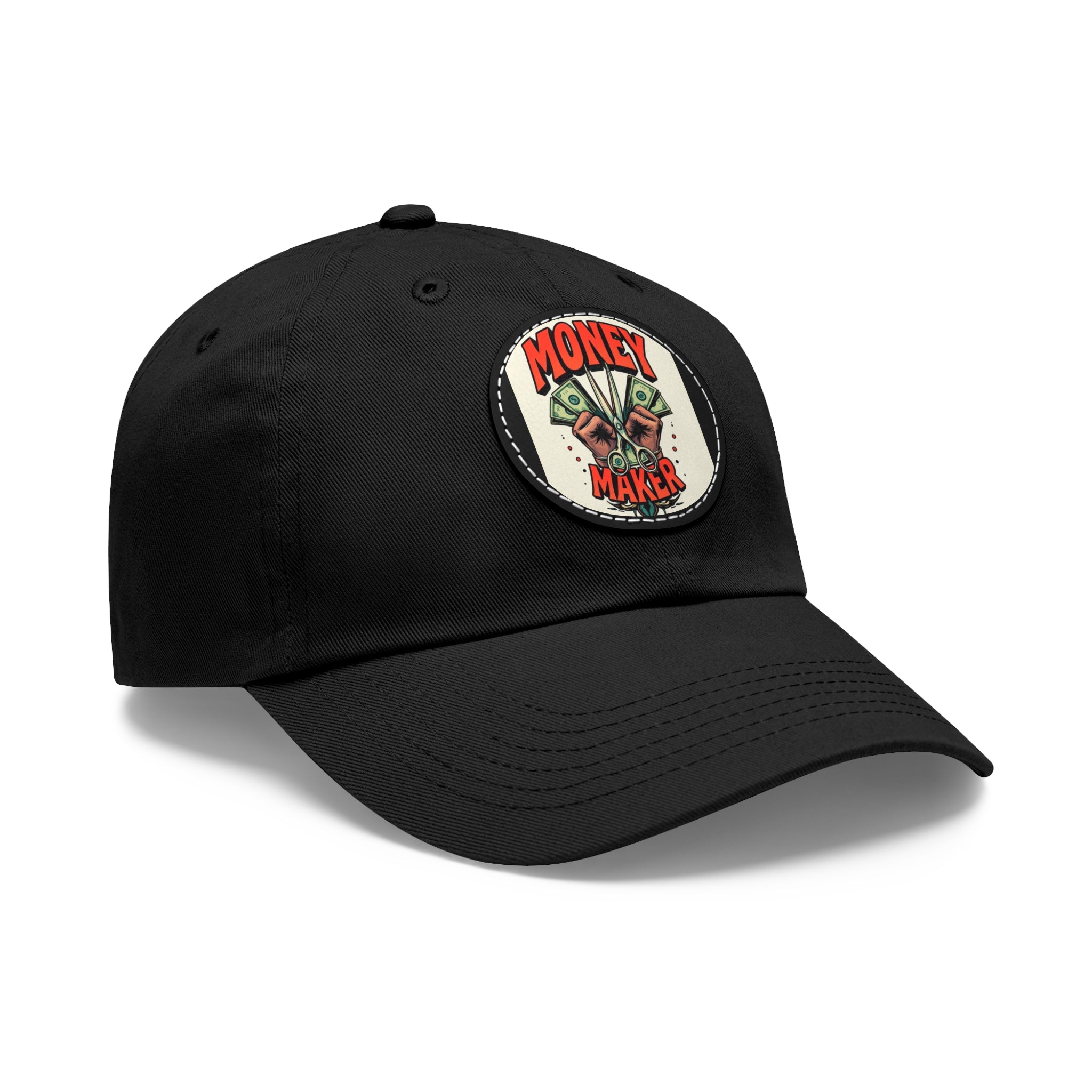 Money Maker Dad Hat with Leather Patch, Stylish Caps for Dads, Trendy Accessories, Father's Day Gift, Casual Wear | WorldMarketCo