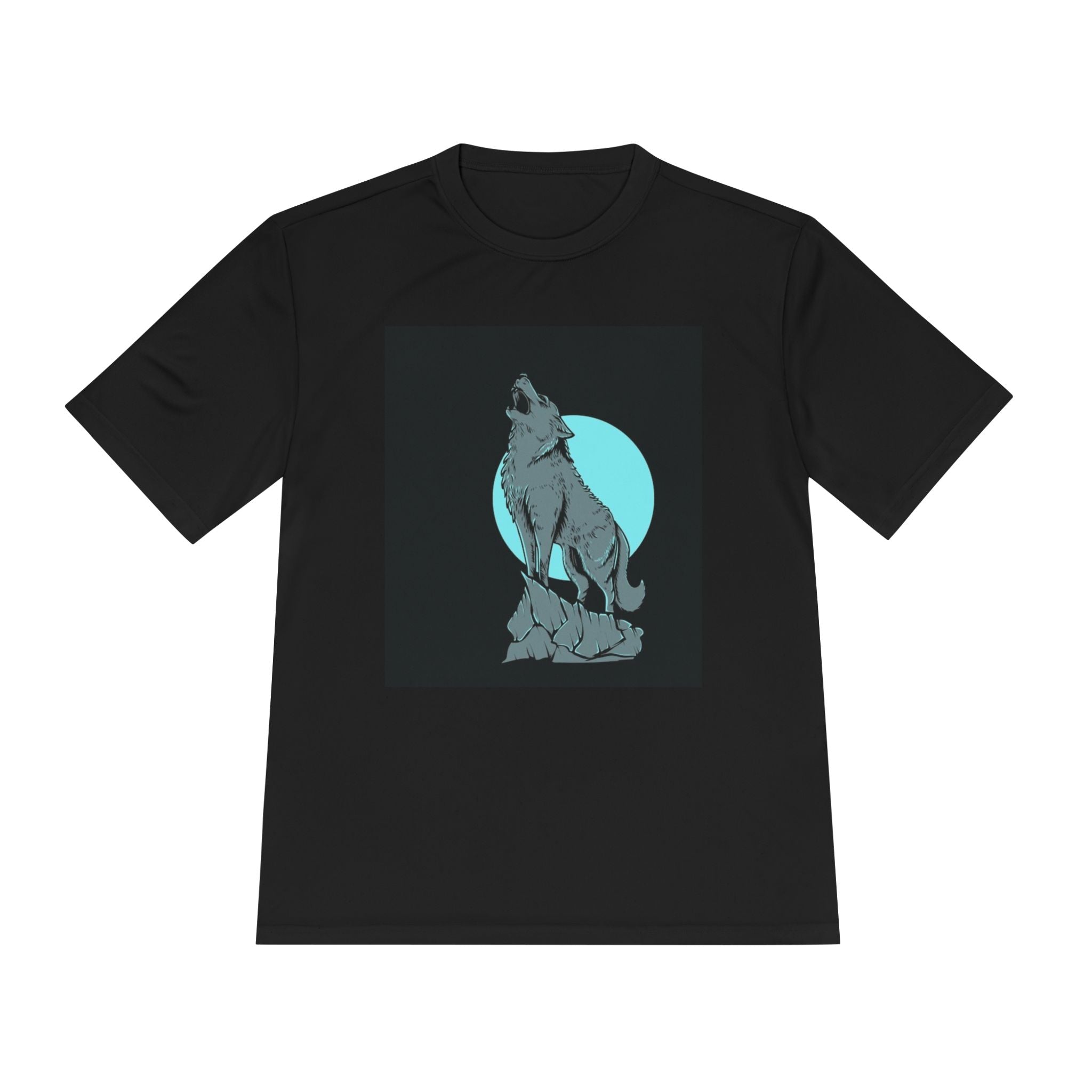Wolf Howling Unisex Moisture Wicking Tee, Outdoor Apparel, Gift for Nature Lovers, Cool Graphic Tee, Activewear T-Shirt | WorldMarketCo