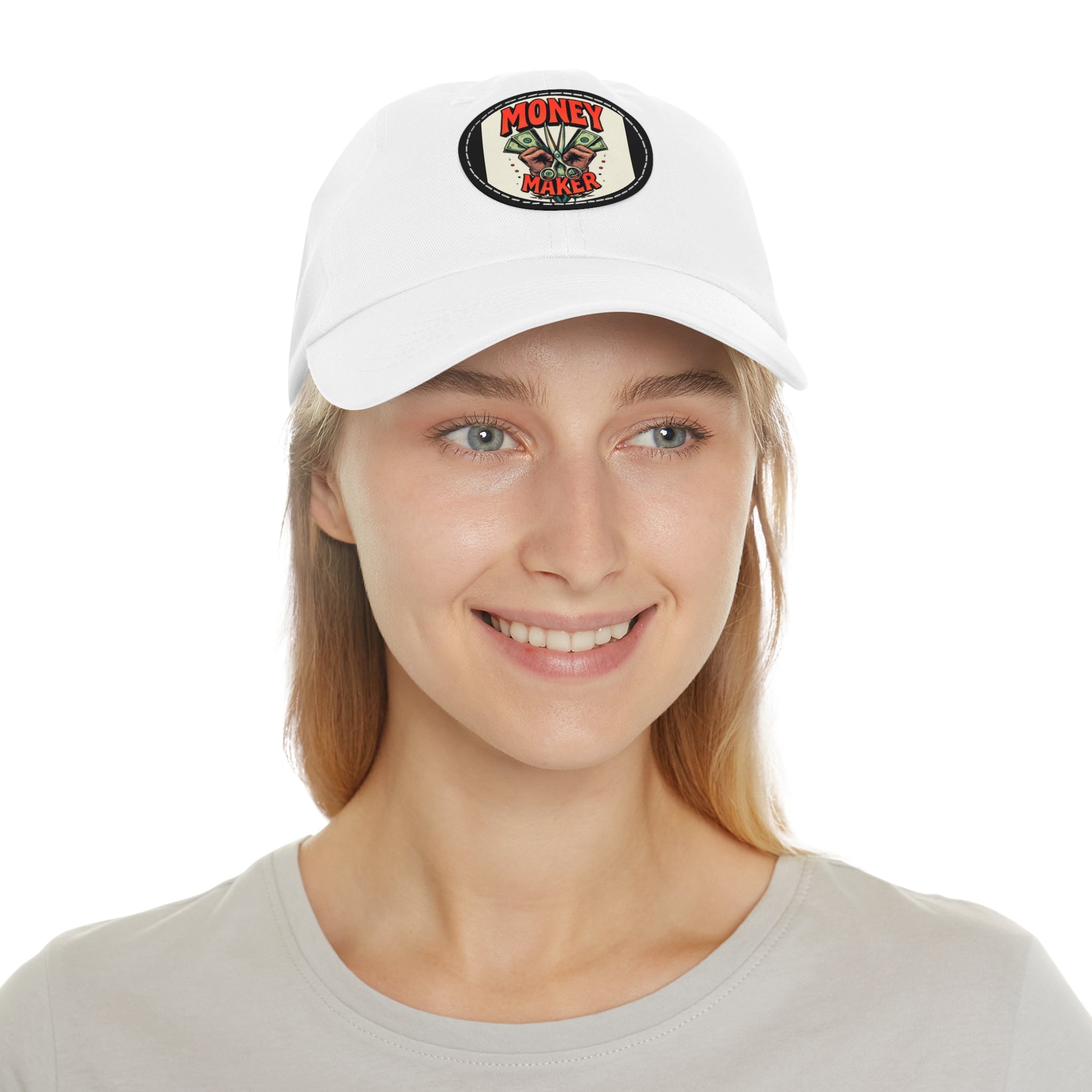 Money Maker Dad Hat with Leather Patch, Stylish Caps for Dads, Trendy Accessories, Father's Day Gift, Casual Wear | WorldMarketCo